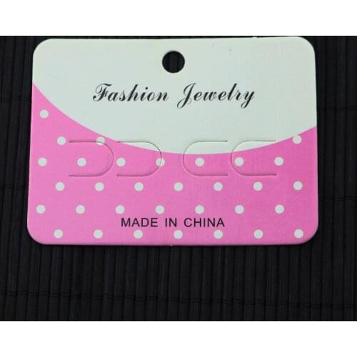 Free Shipping 200pcs Pink Square Hair Accessory Packaging Paper Packing Cards Jewelry Cards Hairpin Cards