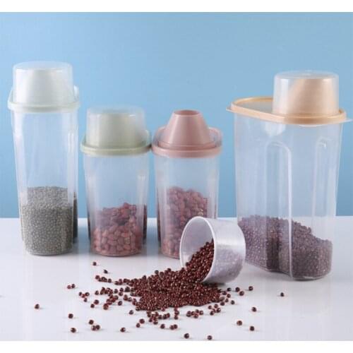 Large Rice Cereal Bean Dry Food Storage Jars Sealed Cans Grain Container with Lid Sealed Box Household Storage Organization