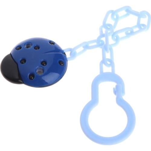 Cute Toddler Baby Ladybug Dummy Pacifier Clip Chain Holder Soother Nipple Strap