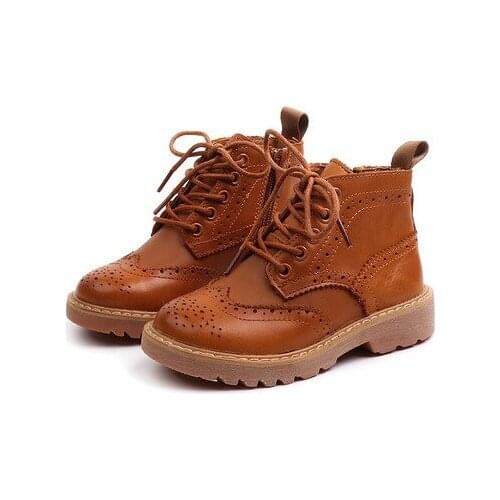 Children Boots kids Shoes Kids boots genuine leather martin girls boots boys boots solid lace-up cheap hot new fashion quality