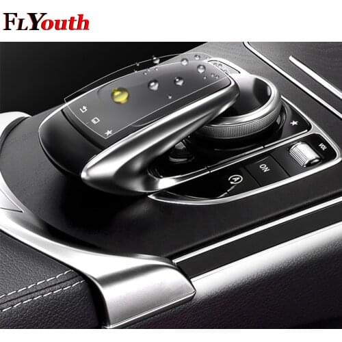 For Mercedes Benz C E S V GLC GLE Class Car Accessories TPU For Mercedes Benz Center Console Mouse Touch Protective Film 3Pc/set