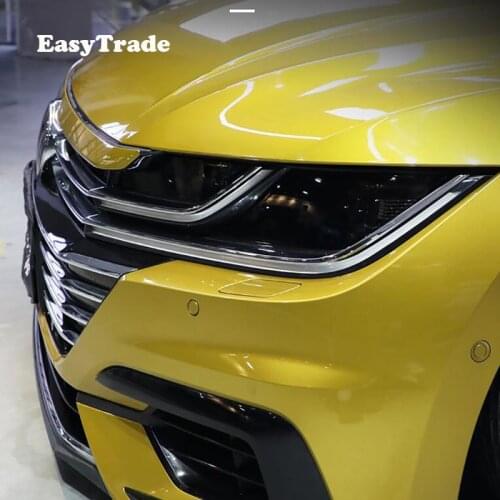 For Volkswagen VW CC Arteon 2018 2019 2020 Accessories TPU Black Film Car Headlight Protective Film Anti-scratch Sticker 2 Pcs