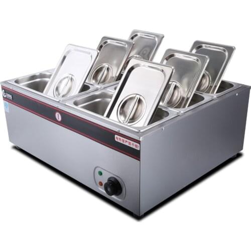 Electric 6 Pan Bain Marie Countertop Food Warmer Buffet Bain Marie Pan