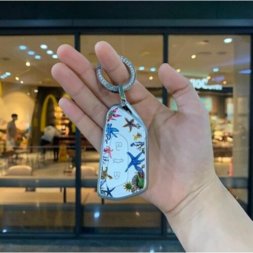 Gel Car Key Cover For VW Volkswagen Golf 8 Mk8 2020 Skoda Octavia 3 Buttons Smart Keyless Remote Control Cases Keychain Holder