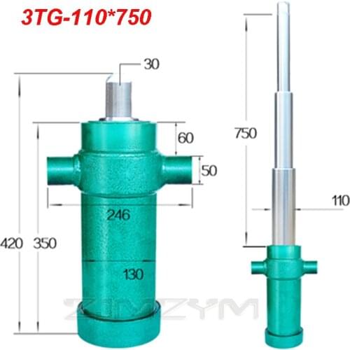 3TG-110*750 Multi-section Sleeve Type Hydraulic Cylinder Hydraulic Tool Heavy Duty Dump Truck Lifting Top Accessories 750mm
