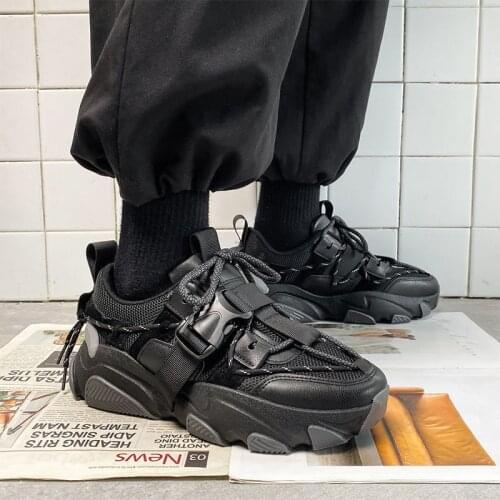 2021 Autumn Mens Platform Sneakers Breathable Men Chunky Shoes Trainers Women Sneakers Tenis Masculino Zapatillas Hombre