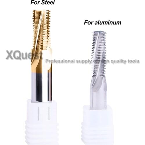XQuest Metric Machine CNC Solid Carbide Full Thread Milling Cutter M3 M4 M5 M6 M8 sipral end Mill mills Cutters M10 M12 M14 M16