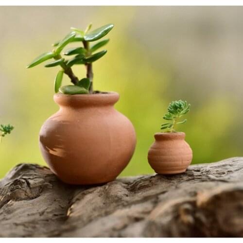 Mini Pocket Thumb Succulent Nursery Leaf Ceramic Flower Pot Succulent Flower Pot Round Pot Vase Decoration Household
