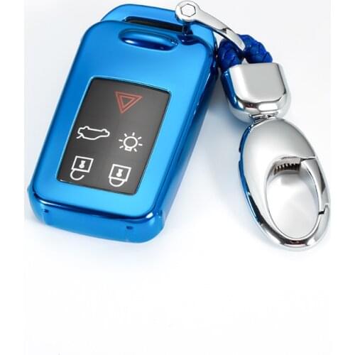 Fashion New Soft TPU Car Key Case Cover For VOLVO S60L S80L XC60 S60 V60 Auto Key Shell Accessories Protection keychain keyring