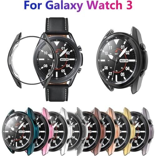 New Suitable for Samsung Galaxy watch 3 case electroplating anti-fall tpu protective cover 41/45mm soft shell case ultra-thin