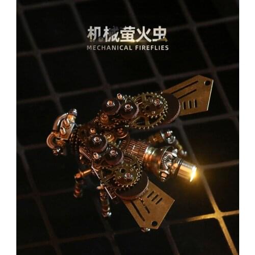 Original Mechanical Firefly Insect Series 3D Three-Dimensional Simulation Metal Assembly Model Hand-Made New Year Gifts