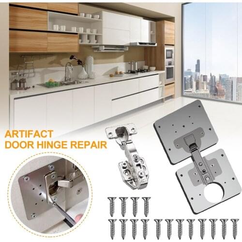 Hinge Repair Plate for Cabinet Furniture Drawer Window Stainless Steel Table Plates scharnier Door Hinger Accessories 1/2/3/4set