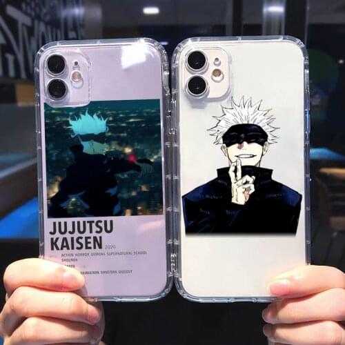 Jujutsu Kaisen Satoru Gojo anime Phone Case Transparent soft For iphone 5 5s 5c se 6 6s 7 8 11 12 plus mini x xs xr pro max