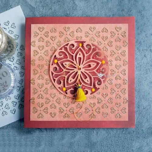 Mmao Crafts Metal Steel Cutting Dies New Round garland frame Stencil For DIY Scrapbooking Paper/photo Cards Embossing Dies