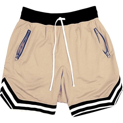 GYM WINER summer Solid color mesh compression quick-drying shorts mens sweatpants gyms Fitness Men shorts slim fit clothes