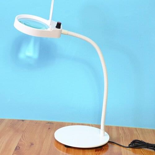 Magnification 10x 3x Lighted Elderly People Reading Magnifying Glass with Led Lights Flexible Table Magnifier Desk Lamp Loupe
