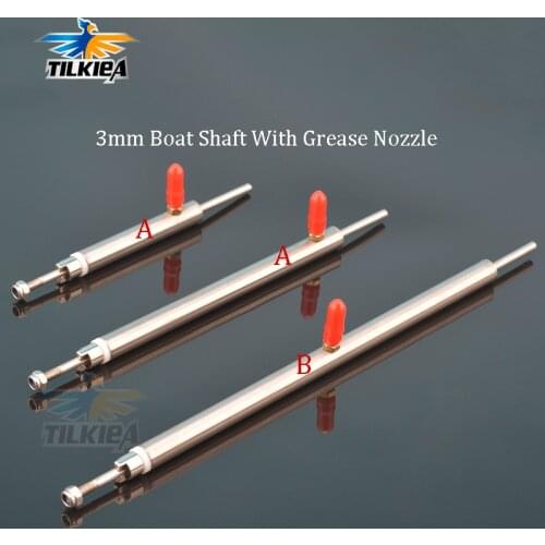 3mm Boat Shaft L10/15/20/25/30cm Length Stainless Steel Tube With Grease Nozzle 3mm Stainless Steel Shaft For RC Boat