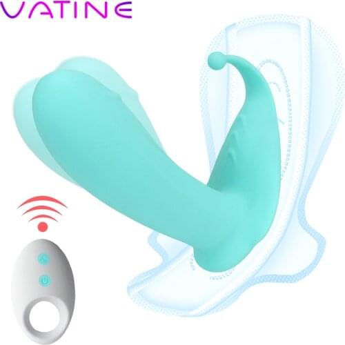 VATINE 10 Speeds G Spot Dildo Vibrator Wearable Panties Vibrator Clitoris Stimulator Adult Couple Toy Sex Toys for Women