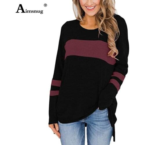 Plus Size 2XL England Style T-shirt Patchwork Stripe Women Top O-neck Long Sleeve Spring Autumn Casual Loose Femme Clothing 2021