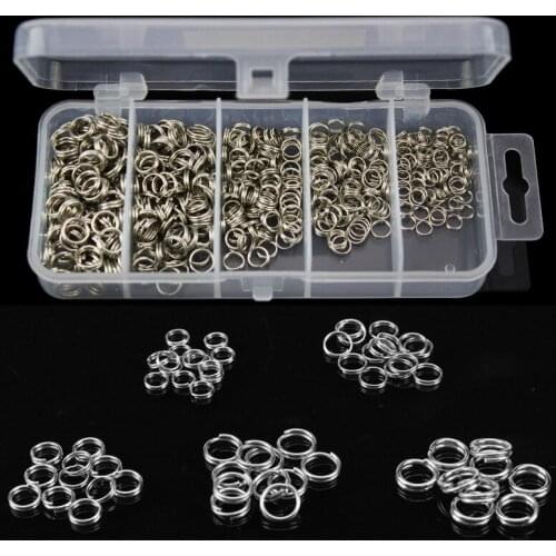 250/500 PCs double-ring set rust-proof connector fishing tool accessories link ring