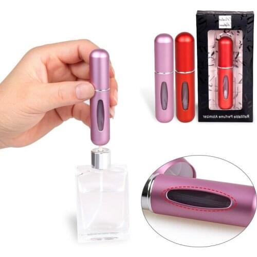 5ml bottom filling spray bottle perfume bottle aluminum bottom recycling filling perfume storage bottle sub-bottle portable