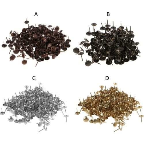 500Pcs Antique Bronze Upholstery Nail Wood Decorative Tacks Stud Vintage DIY Decorative Furniture Flower Upholstery Pins