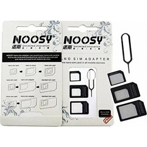 SIM Card Adapter Converter Kit to Micro Atandard For Apple iPhones Android sony xperia Z1 zte nubia z7 Z9 homtom ht16 NOOSY 2016