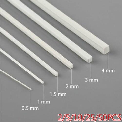 ABS Plastic White Square Rod Stick For Architecture Model Making