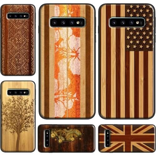 Bamboo Wood Pattern Print Case For Samsung Galaxy S20 FE S8 S9 S10 Note 10 Plus Note 9 Note 20 S21 Ultra Phone Cover