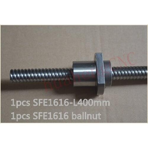 Diameter 16mm Ball screw SFE1616 length 400mm plus ball nut CNC DIY 1pcs