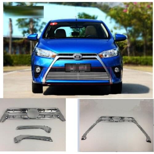 For Toyota Yaris Cross 2014-2016 Chrome Front Hood Bonnet Grill Lip Molding Cover Trim Grille Bar Garnish Mesh Styling