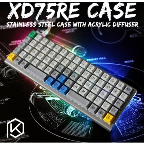 Stainless steel bent case for xd75re xd75 xd75am 60% custom keyboard acrylic panels acrylic diffuser