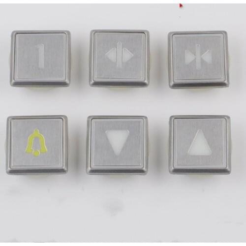 5pcs KONE Elevator Square Button White Red Light Stainless Steel Digital Arrow Braille Floor Call Switch BT182