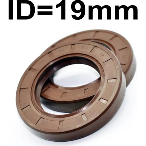 1PC 2PC ID 19 MM Viton Oil Seal Skeleton Brown Fluoro FKM Fluorine Rubber Hydrauli Spring TC Ring Gasket 19x28x7 19x30x5 19x30x7