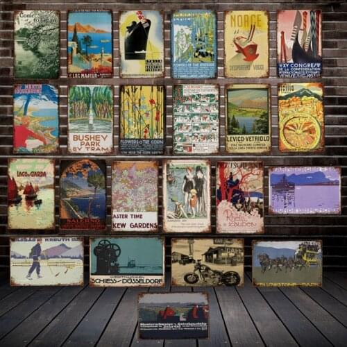 [ Mike86 ] Italia Japan Norge Metal Sign Vintage Store Retro Iron Painting Sicilia city salerno Poster Art 20*30 CM LT-1848