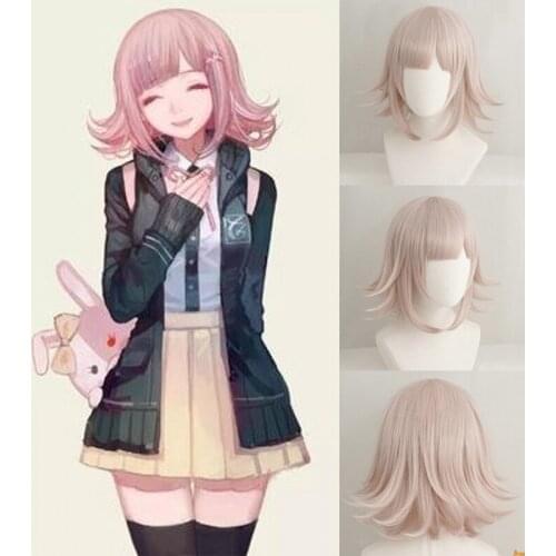 Morematch NANAMI CHIAKI Wig Super Danganronpa Cosplay Wig Anime Cosplay Hair Synthetic Hair Heat Resistant Women Wigs