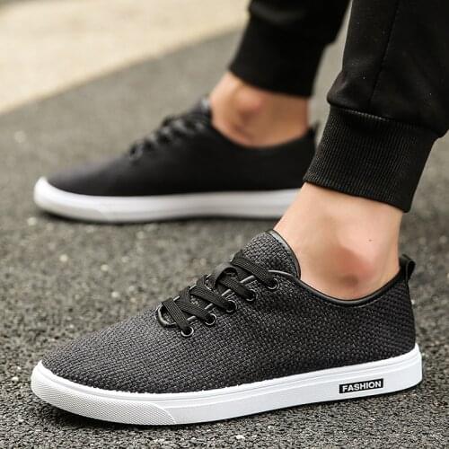 2021 Men Sneakers Breathable Canvas Shoes For Men Fashion Men Flats Shoes Casual Trainers Size 39-44