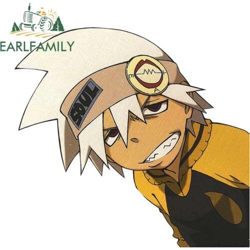 EARLFAMILY 13cm x 12.2cm For Soul Eater Motorcycle Car Stickers Vinyl Material Decal Graffiti Sticker Refrigerator Decor