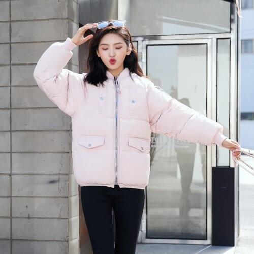 2020 New Parka Winter Coat Women Padded Female Jacket Wadded Pink Womens Jackets Parkas Chaqueta Mujer Invierno KJ639