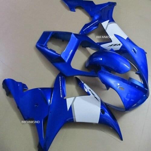 OH-Moto Fairing kit for YAMAHA YZFR1 02 03 YZF R1 2002 2003 cool yzfr1 YZF1000 ABS blue white Fairings