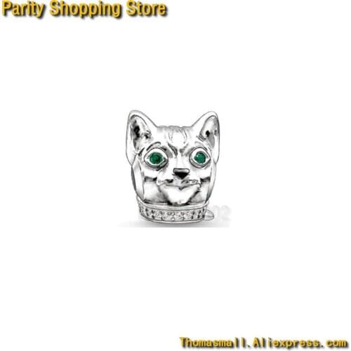 ThomasET1161 - "Cat" Bead new Ts Charm Gift Jewelry 925 Sterling silver fashion accessories