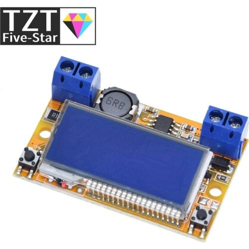 TZT Dual Display DC-DC 5-23V To 0-16.5V 3A Max Step Down Power Supply Buck Converter Adjustable LCD Step-down Voltage Regulator
