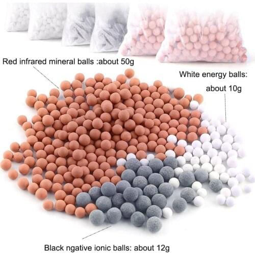 Zloog Replacement Bio-active Stone for Ionic Filter Shower Head Water Purification Beads Negative Ions Ceramic Balls