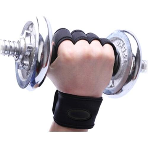 2pcs Weight lifting Gloves SBR Cross Training Gloves with Wrist Support for Fitness WOD Powerlifting Hand Grips Pads Wristband
