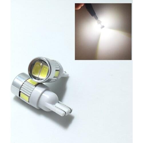20Pcs Super Bright T10 Car Auto LED T10 168 194 W5W 6 Smd 5630 Side Light Bulb 12V No Error Parking Projector Lens Car