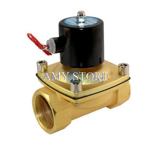 2W500-50 Solenoid Valve BSP 2" DC12V DC24V 24VAC AC110V AC220V AC380V Direct Water Air Oil Gas Normally Closed Electric 2W
