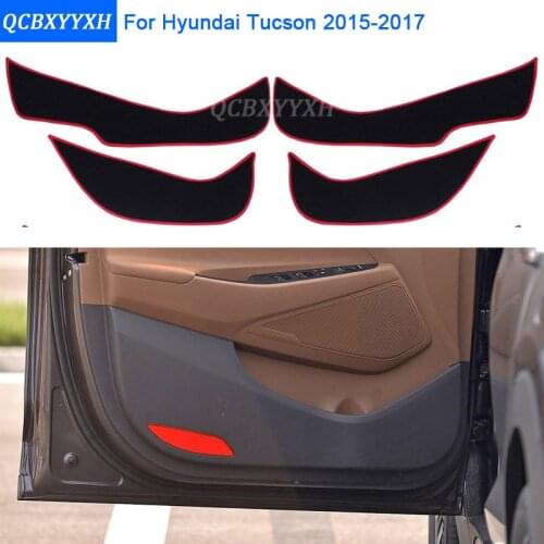 Car - Styling 2 colors Protector Side Edge Protection Pad Protected Anti-kick Door Mats Cover For Hyundai Tucson 2015 2016 2017