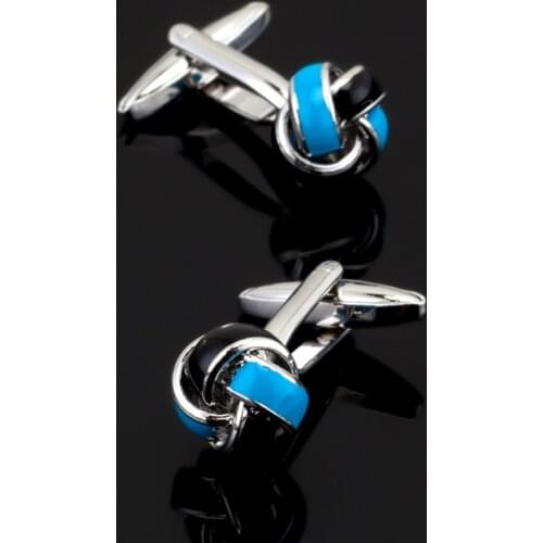Free shipping, high quality mens shirt cuff buttons, brand new classic blue twist cufflinks, French wedding shirt buttons