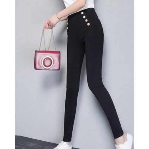 2020 Summer Pants Fashion Skinny Womens Trousers High Waist Womens Pencil Pantalon Slim Fit Spodnie Damskie Plus Size