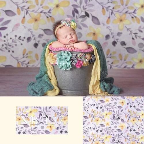 Floral Backdrop Newborn Children Kids Portrait Background for Photo Studio Yellow Flowers Wall Photocall Birthday Decoration